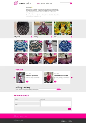 Úvodní stránka webu Šátky od Elišky