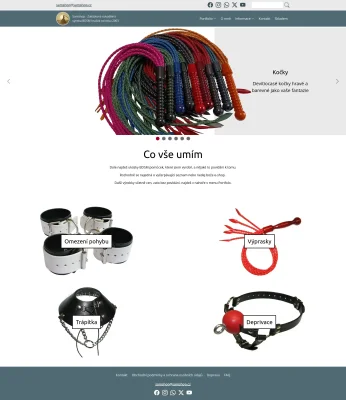 Úvodní stránka webu Samshop