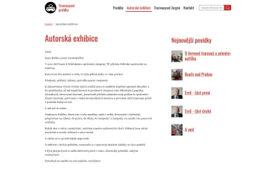 Stránka s představením autorky